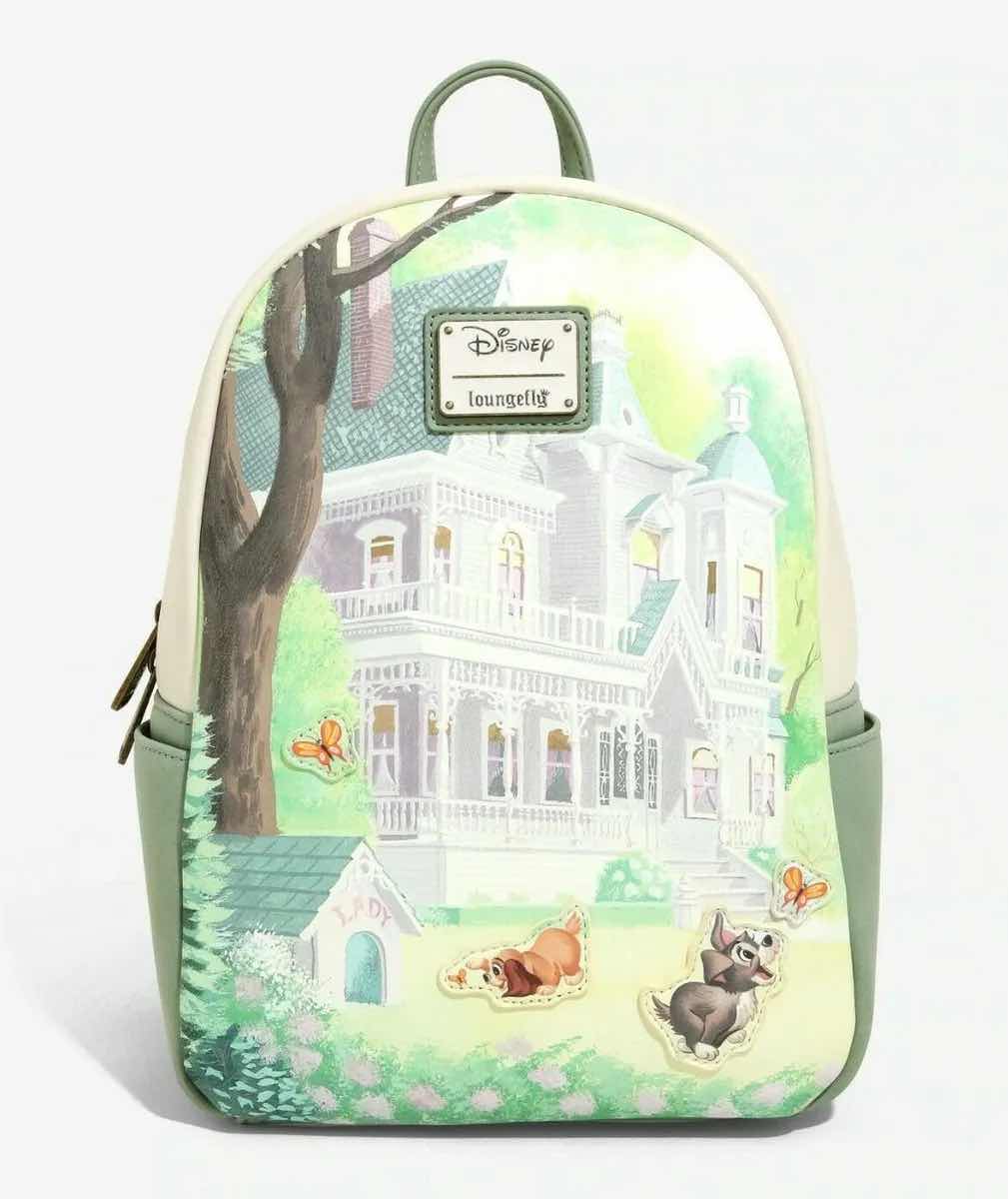 Photo 1 of NEW LOUNGEFLY DISNEY LADY & THE TRAMP LOVED ONE MINI FAUX LEATHER BACKPACK (BOXLUNCH EXCLUSIVE)