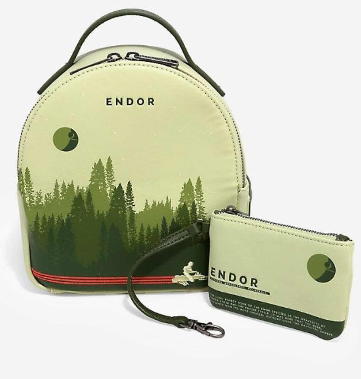 Photo 1 of NEW LOUNGEFLY STAR WARS ENDOR FAUX LEATHER MINI BACKPACK W COIN PURSE