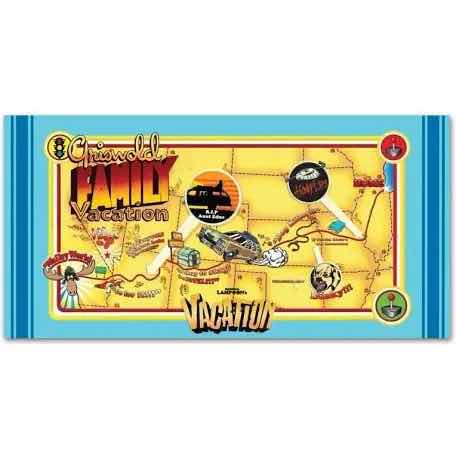 Photo 1 of NEW FACTORY ENTERTAINMENT NATIONAL LAMPOONS VACATION MAP 30” x 60” BEACH/BATH TOWEL