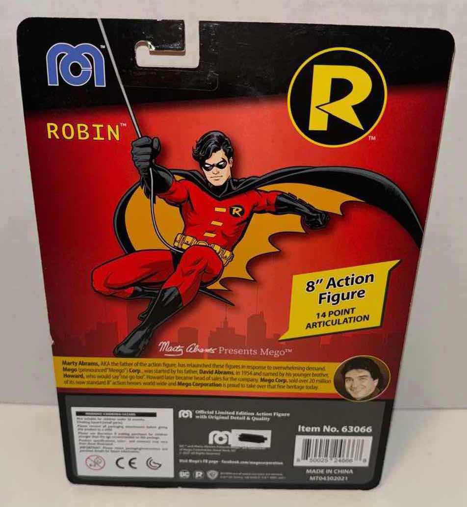 Photo 3 of BRAND NEW MEGO 8” ACTION FIGURE, DC COMICS “ROBIN”