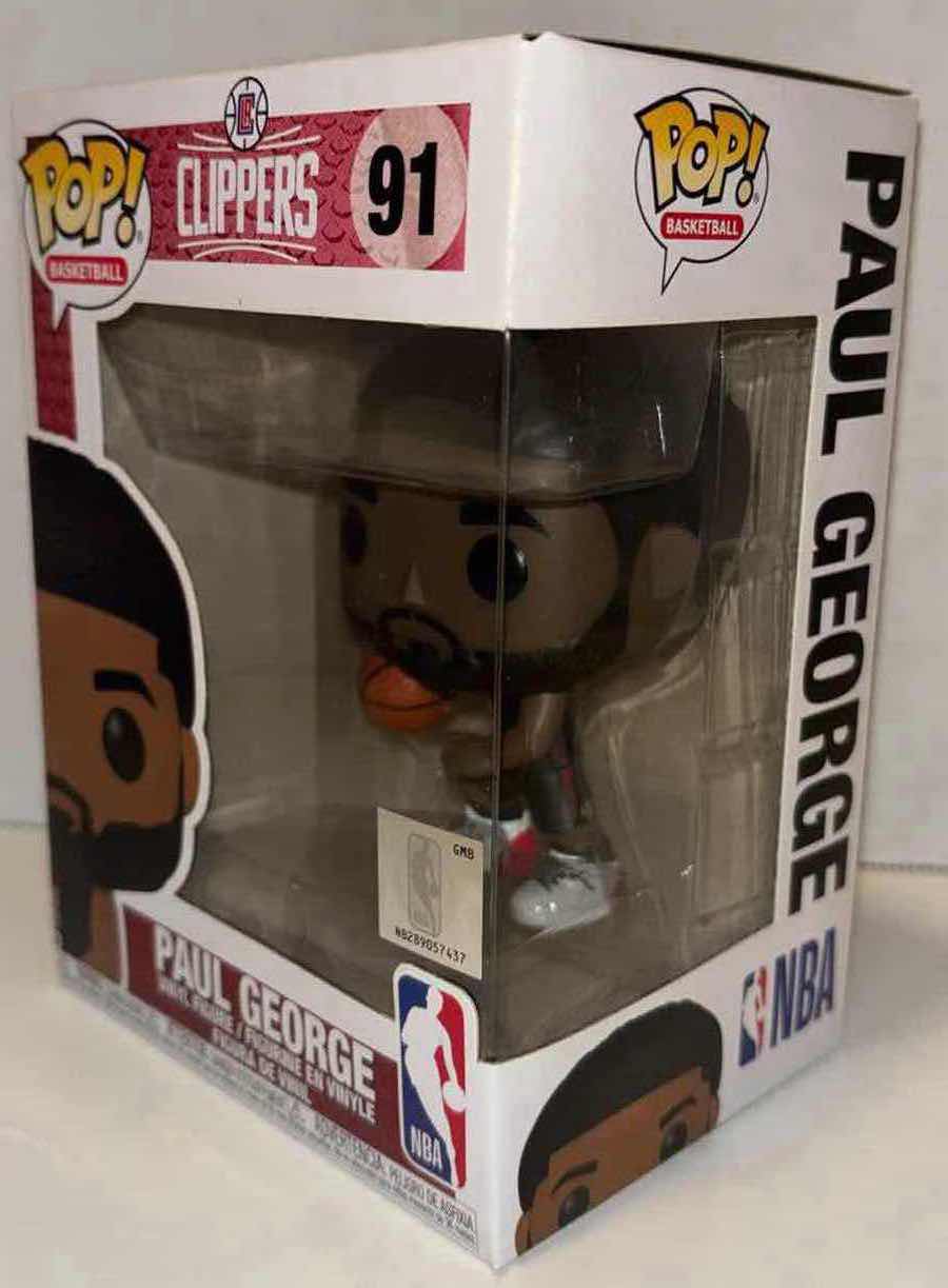 Photo 2 of NEW FUNKO POP! BASKETBALL VINYL FIGURE, NBA LOS ANGELES CLIPPERS #91 PAUL GEORGE