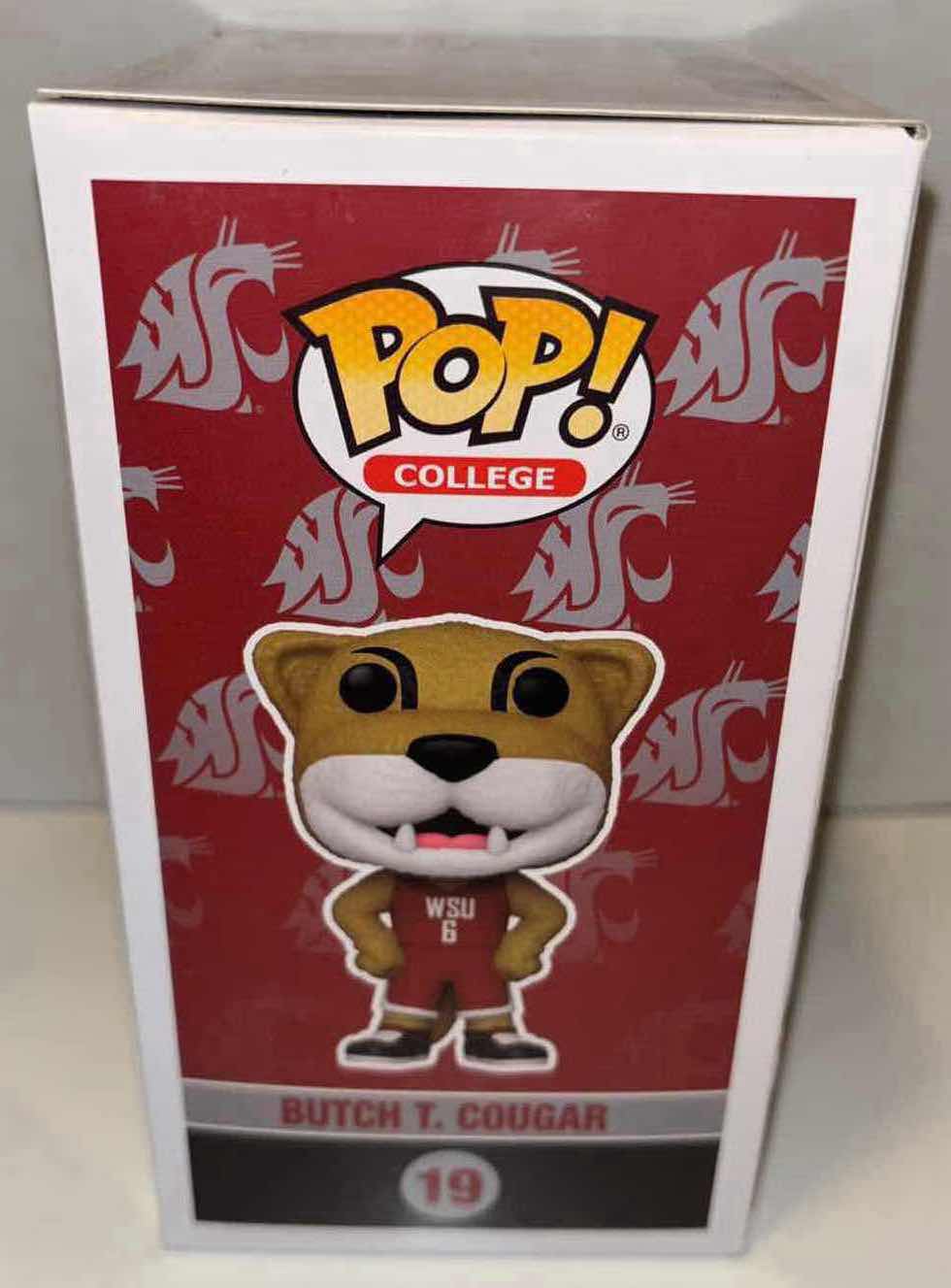 Photo 3 of NEW FUNKO POP! COLLEGE MASCOT VINYL FIGURE, WASHINGTON STATE UNIVERSITY #19 BUTCH T. COUGAR