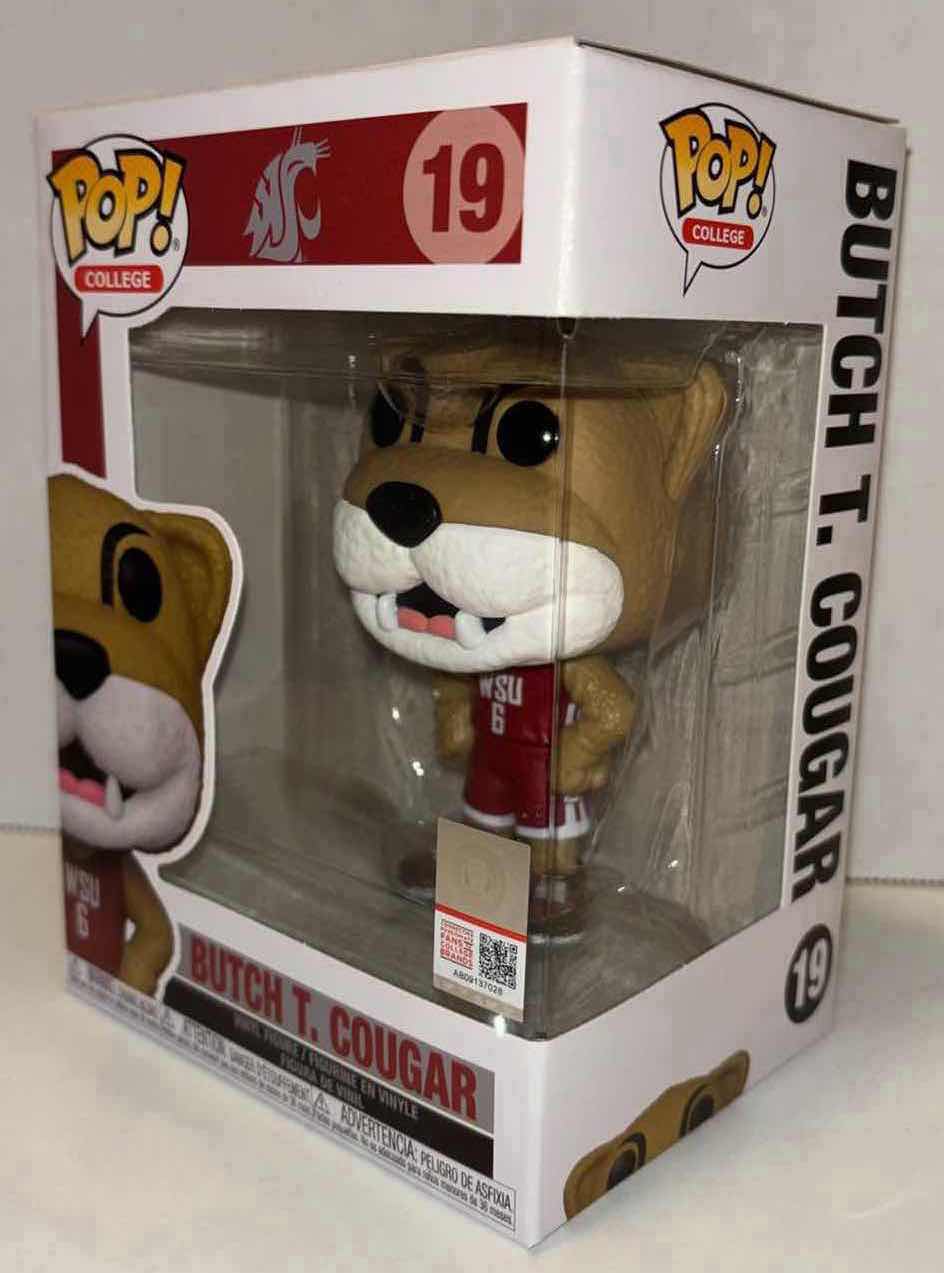 Photo 2 of NEW FUNKO POP! COLLEGE MASCOT VINYL FIGURE, WASHINGTON STATE UNIVERSITY #19 BUTCH T. COUGAR