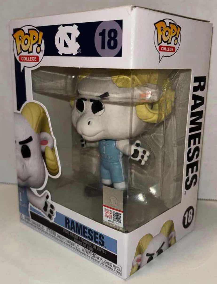 Photo 2 of NEW FUNKO POP! COLLEGE MASCOT VINYL FIGURE, UNIVERSITY OF NORTH CAROLINA #18 RAMESES