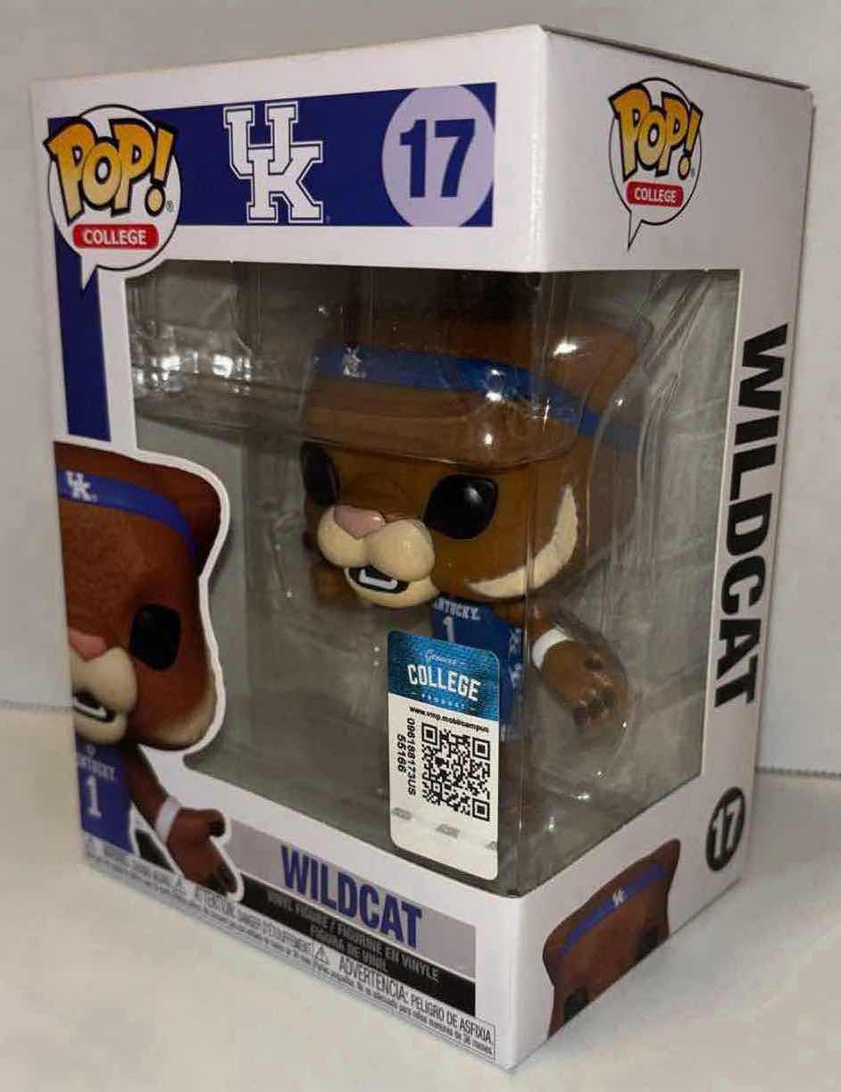 Photo 2 of NEW FUNKO POP! COLLEGE MASCOT VINYL FIGURE, UNIVERSITY OF KENTUCKY #17 WILDCAT