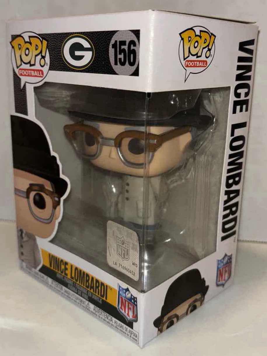 Photo 2 of NEW FUNKO POP! FOOTBALL VINYL FIGURE, NFL LEGEND GREENBAY PACKERS #156 VINCE LOMBARDI