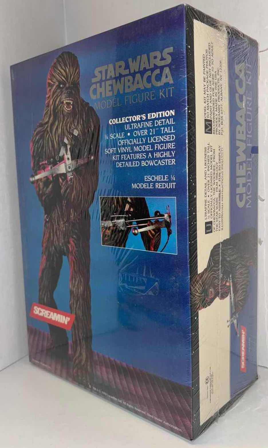 Photo 3 of BRAND NEW SCREAMIN’ 1994 COLLECTORS EDITION MODEL FIGURE KIT, STAR WARS “CHEWBACCA” (1/4 SCALE, 21” TALL)