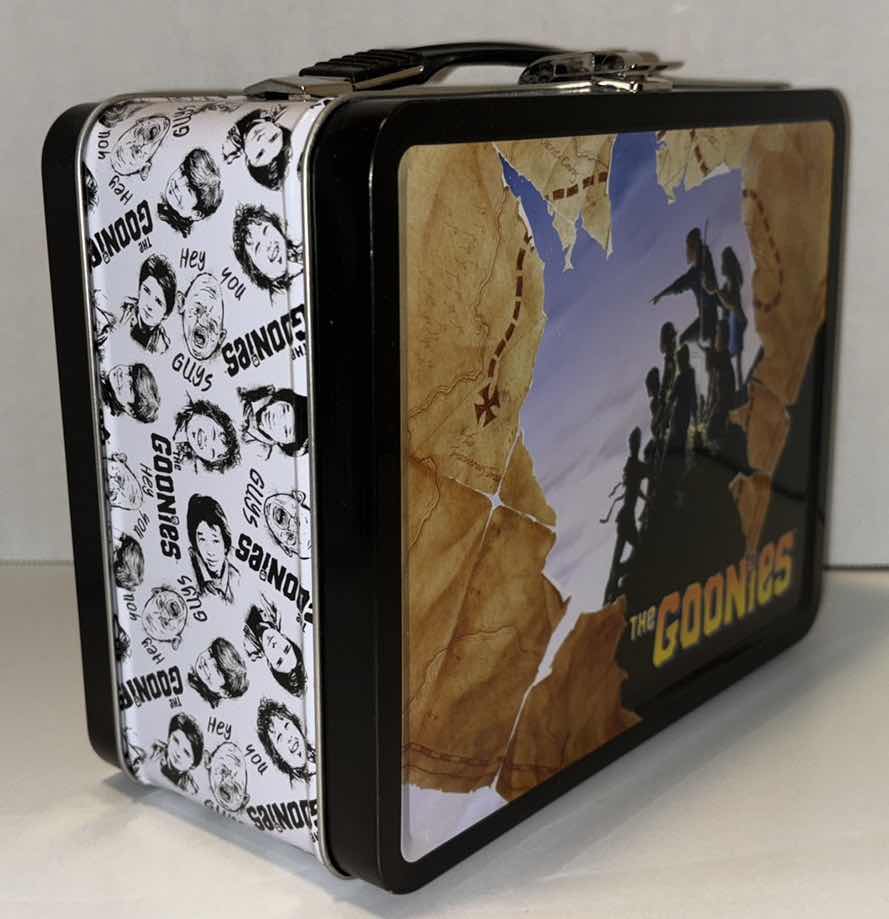 Photo 2 of NEW FACTORY ENTERTAINMENT TIN TOTE, “THE GOONIES”