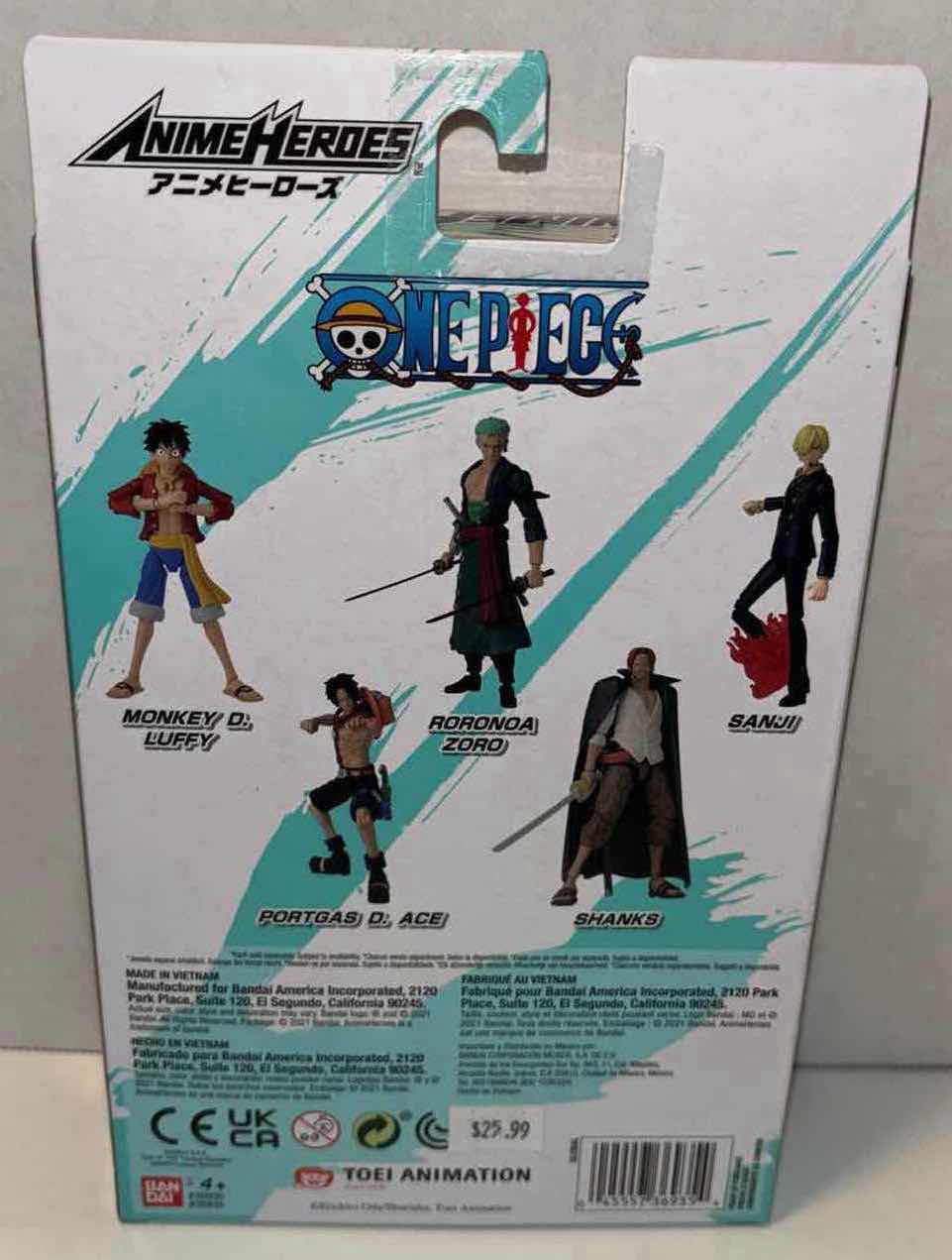 Photo 4 of NEW BANDAI ANIME HEROES ONE PIECE ACTION FIGURE & ACCESSORIES, “SHANKS”