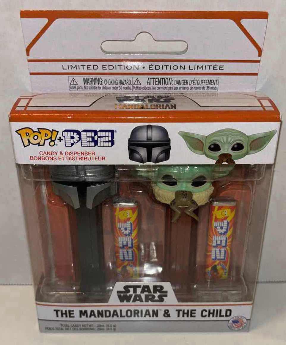 Photo 1 of NEW FUNKO POP! + PEZ CANDY & DISPENSER, STAR WARS THE MANDALORIAN