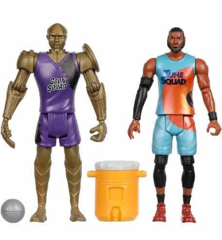 Photo 1 of NEW MOOSE TOYS SPACE JAM A NEW LEGACY ACTION FIGURES & ACCESSORIES, “ON COURT RIVALS  LEBRON JAMES & CHRONOS”