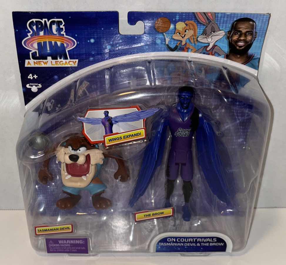Photo 2 of NEW MOOSE TOYS SPACE JAM A NEW LEGACY ACTION FIGURES & ACCESSORIES, “ON COURT RIVALS  TASMANIAN DEVIL & THE BROW”
