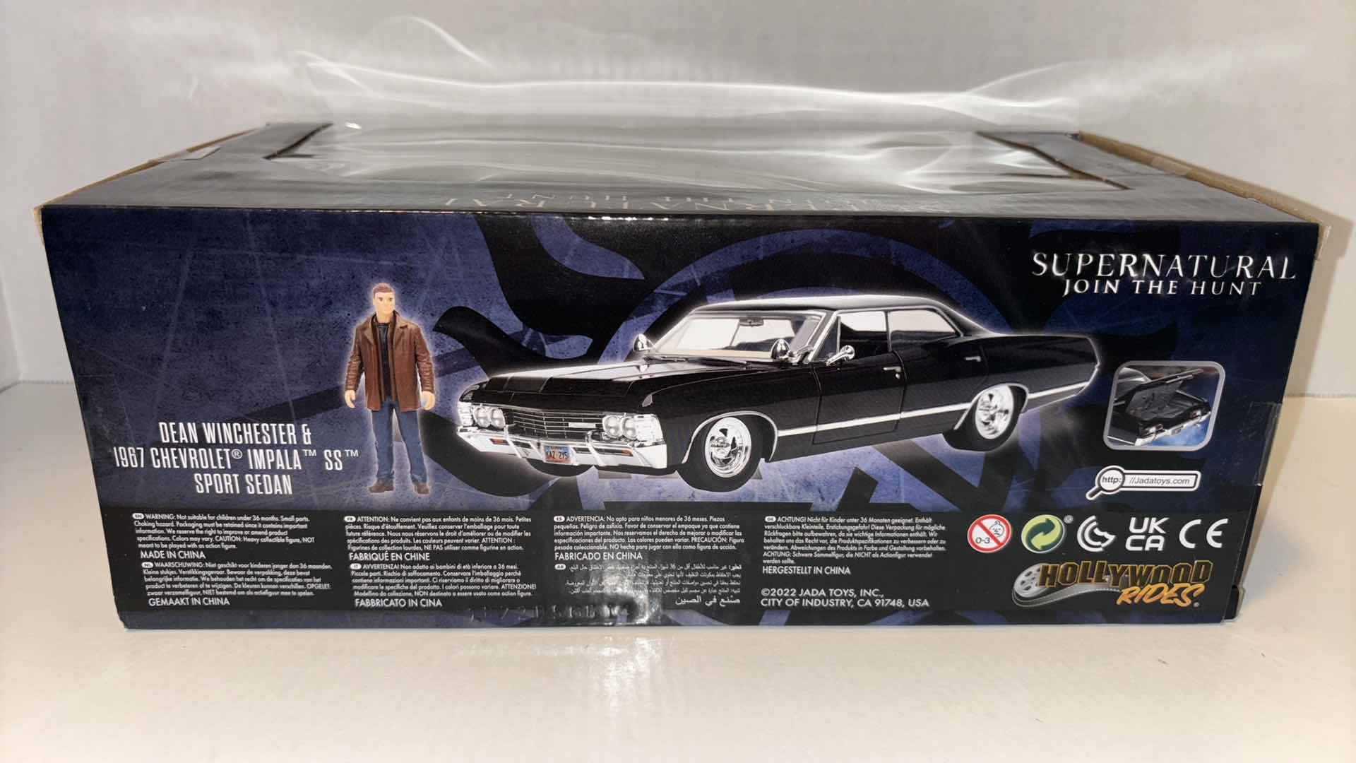 Photo 4 of NEW JADA TOYS HOLLYWOOD RIDES SUPERNATURAL JOIN THE HUNT  “DEAN WINCHESTER & 1967 CHEVROLET IMPALA SS SPORT SEDAN” (GM OFFICIAL LICENSED PRODUCT)
