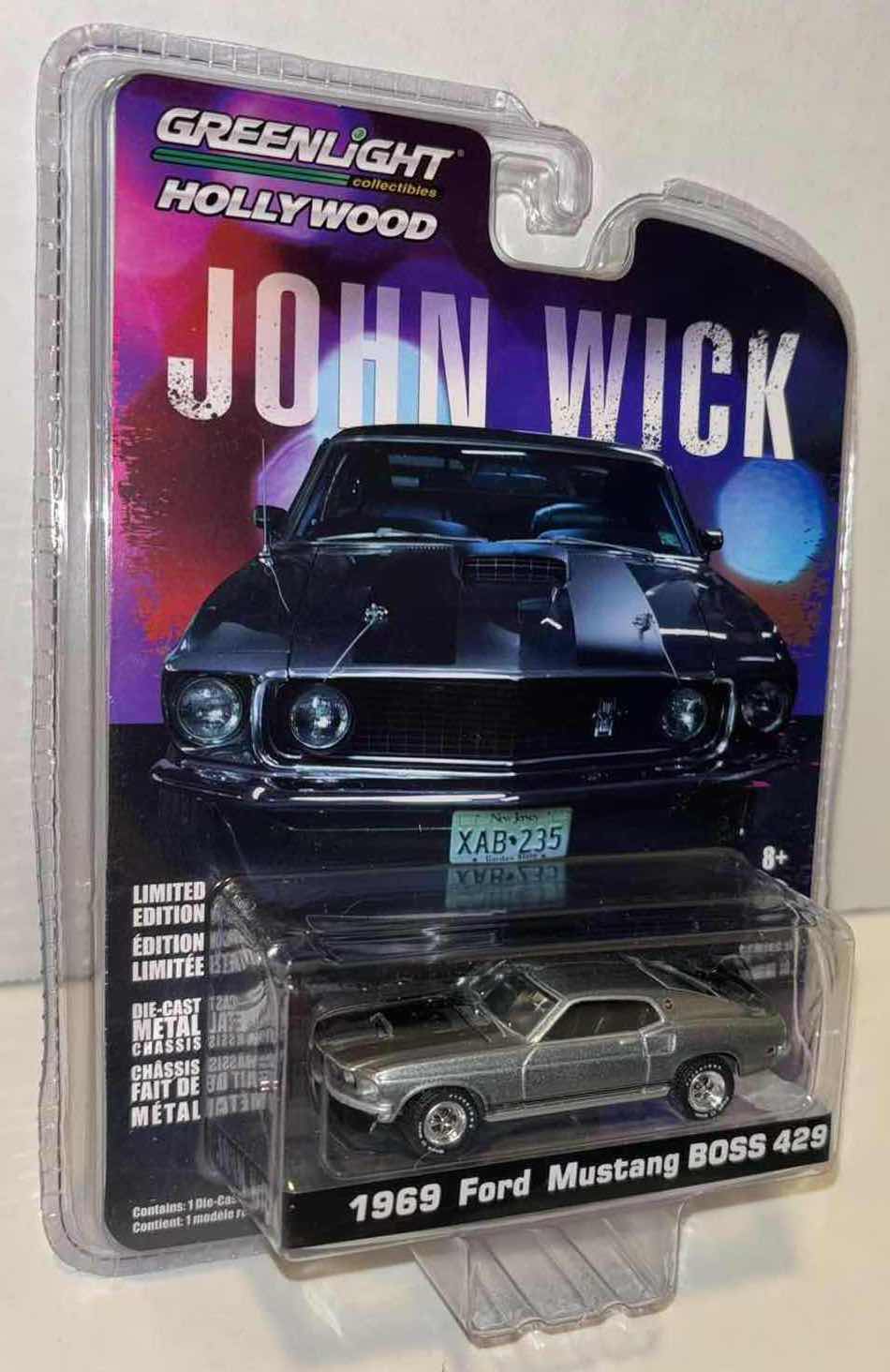 Photo 1 of NEW GREENLIGHT COLLECTIBLES HOLLYWOOD LIMITED EDITION 1:64 SCALE DIE-CAST METAL VEHICLE, JOHN WICK 1969 FORD MUSTANG BOSS 429