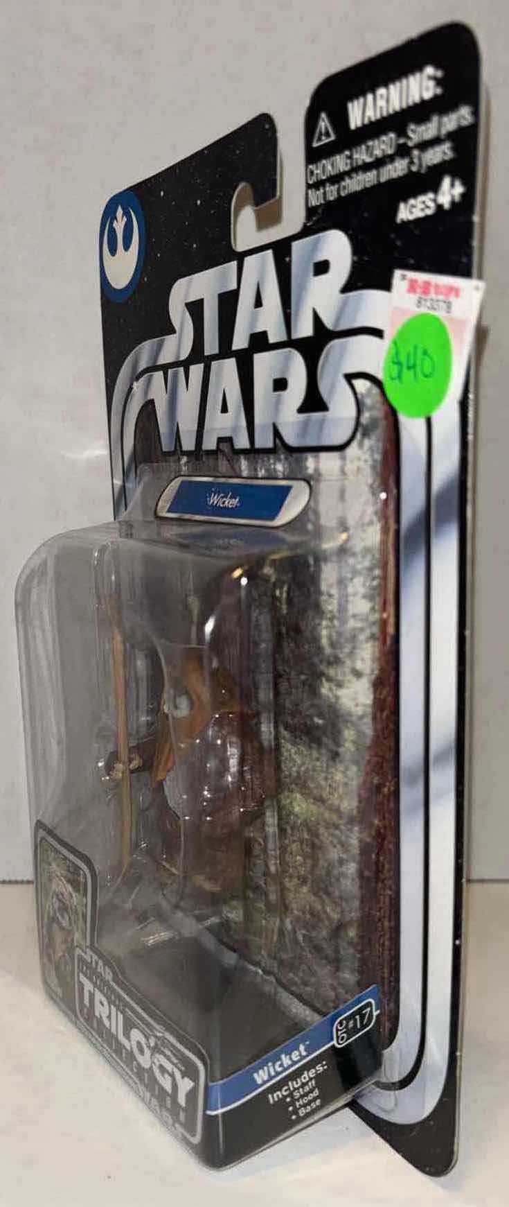 Photo 2 of NEW HASBRO 2004 STAR WARS THE ORIGINAL TRILOGY COLLECTION ACTION FIGURE & ACCESSORIES, OTC #17 “WICKET”