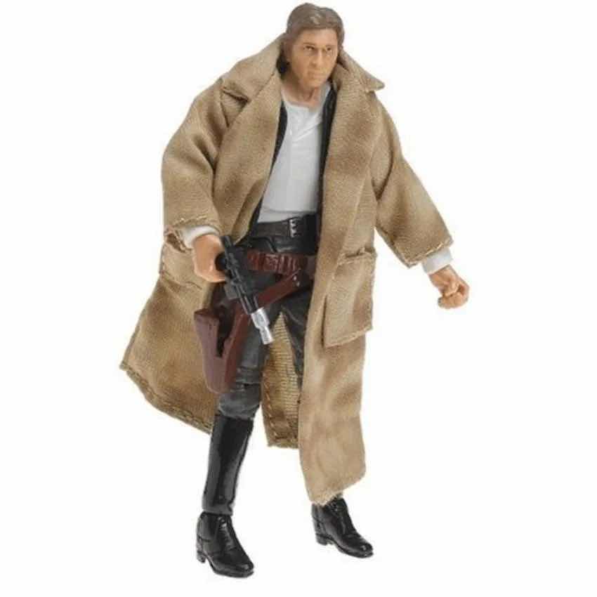 Photo 1 of NEW HASBRO 2006 STAR WARS THE SAGA COLLECTION ACTION FIGURE & ACCESSORIES, RETURN OF THE JEDI “HAN SOLO (IN TRENCH COAT)” IN CLEAR CLAMSHELL CASE