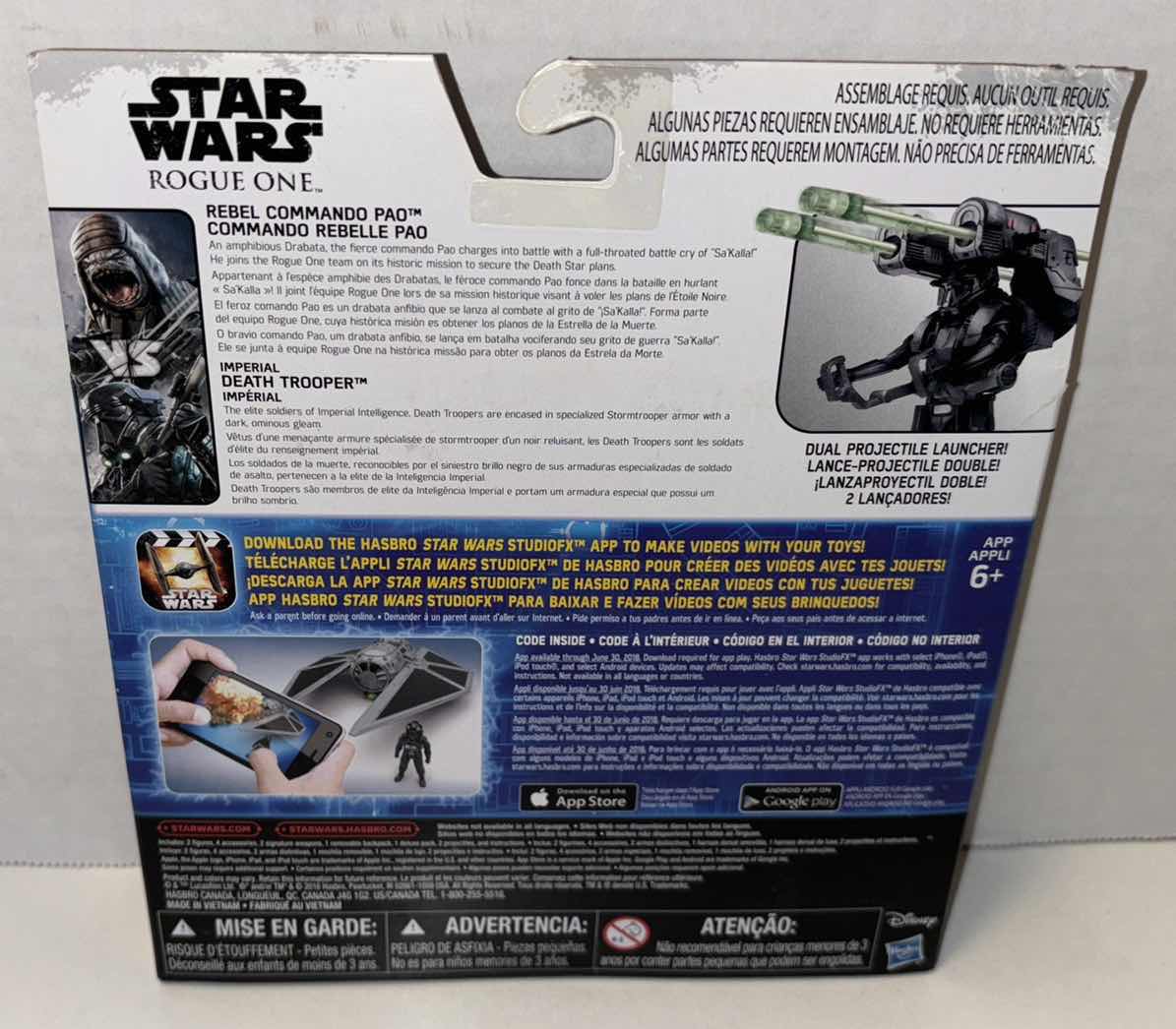 Photo 3 of NEW HASBRO STAR WARS ROGUE ONE ACTION FIGURE & ACCESSORIES 2-PACK “REBEL COMMANDO PAO” & “IMPERIAL DEATH TROOPER”