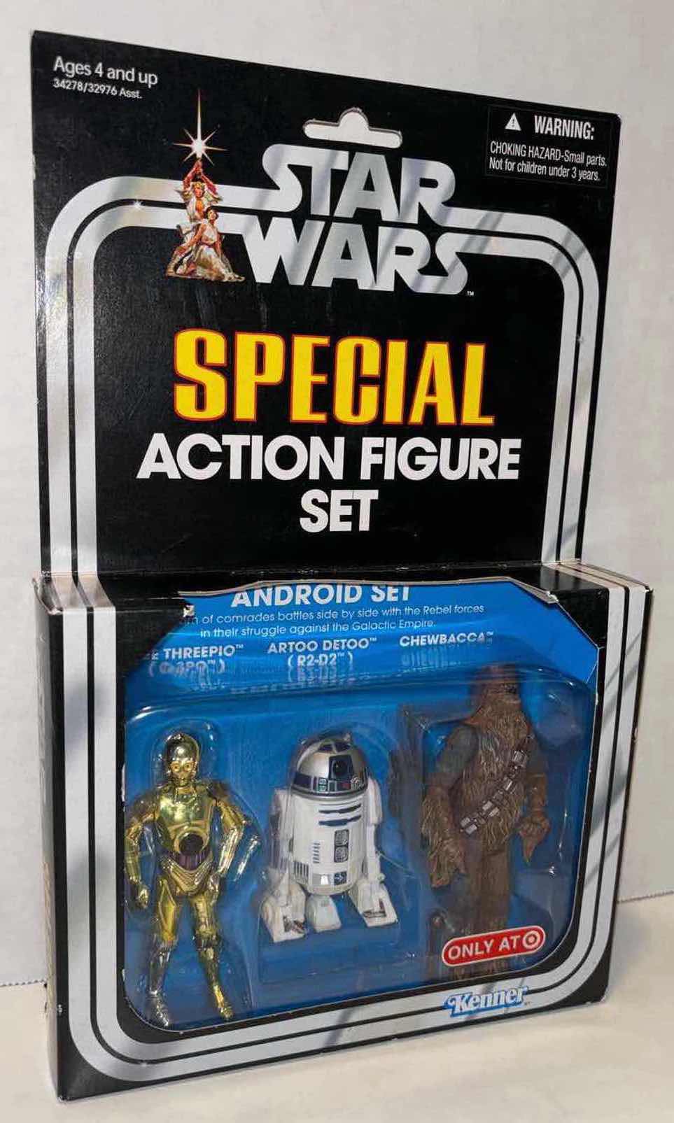 Photo 1 of NEW HASBRO KENNER 2010 TARGET EXCLUSIVE STAR WARS SPECIAL ACTION FIGURE SET “ANDROID SET C-3PO, R2-D2 & CHEWBACCA”