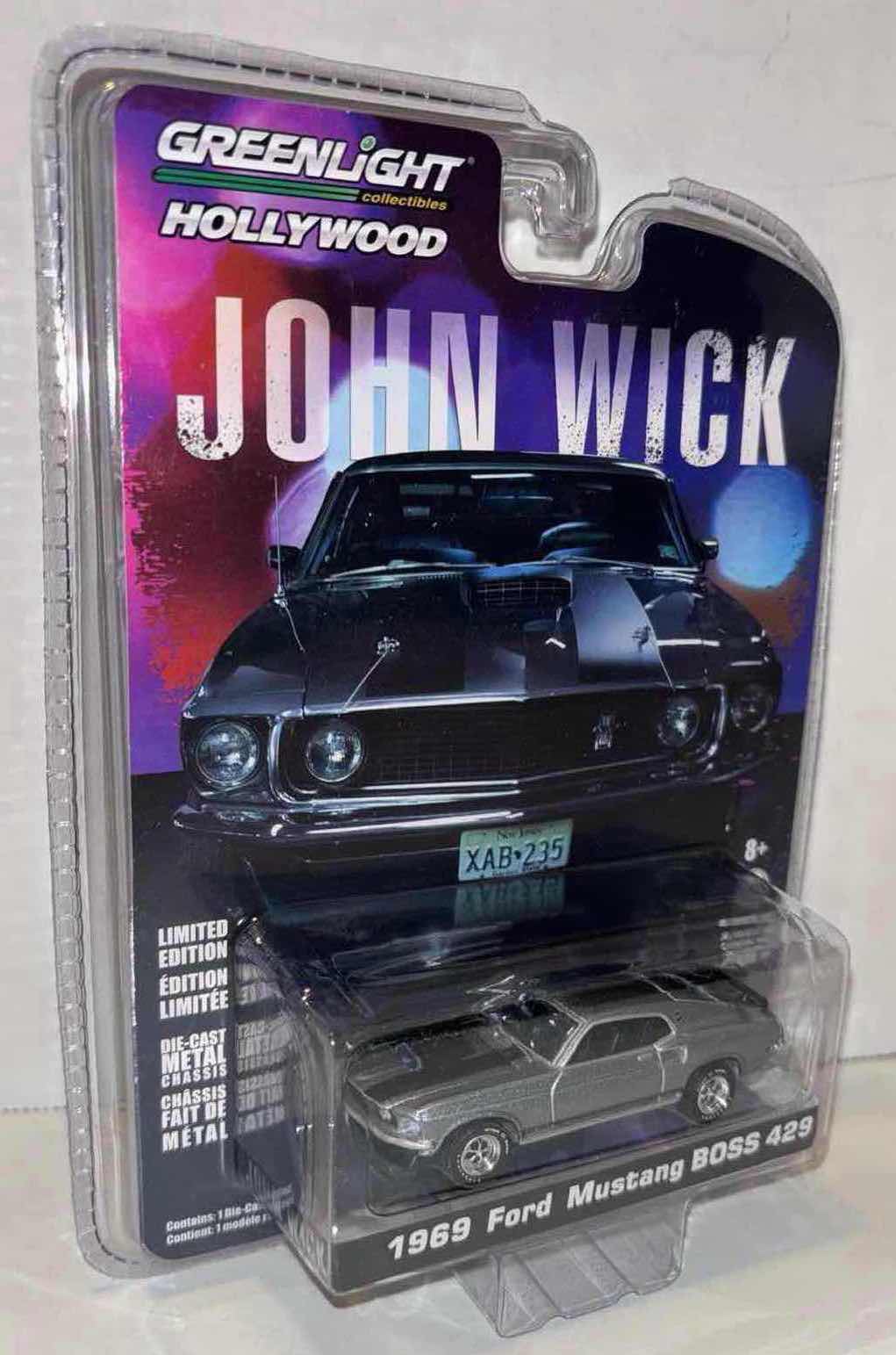 Photo 1 of NEW GREENLIGHT COLLECTIBLES HOLLYWOOD LIMITED EDITION 1:64 SCALE DIE-CAST METAL VEHICLE, JOHN WICK 1969 FORD MUSTANG BOSS 429