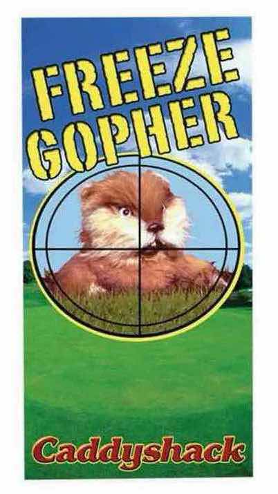 Photo 1 of NEW FACTORY ENTERTAINMENT CADDYSHACK “FREEZE GOPHER” 30” X 60” BEACH/BATH TOWEL