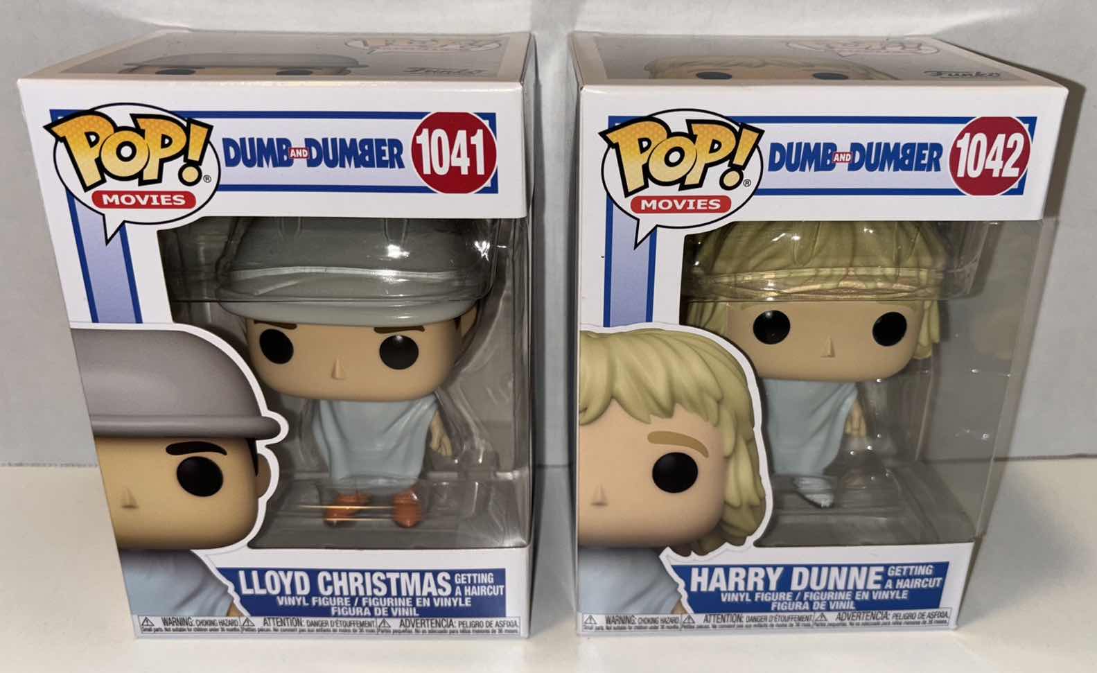 Photo 1 of NEW FUNKO POP! MOVIES VINYL FIGURE, 2-PACK DUMB & DUMBER #1041 LLOYD CHRISTMAS GETTING A HAIRCUT & #1042 HARRY DUNNE GETTING A HAIRCUT