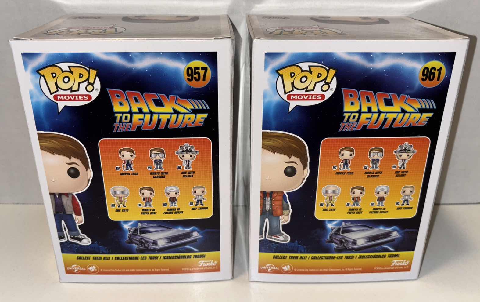 Photo 4 of NEW FUNKO POP! MOVIES VINYL FIGURE, 2-PACK BACK TO THE FUTURE #957 MARTY 1955 & #961 MARTY IN PUFFY VEST