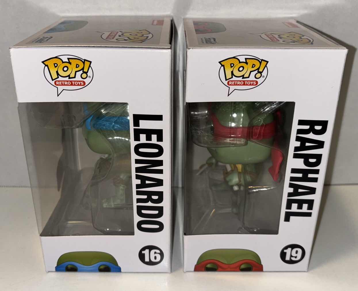 Photo 3 of NEW FUNKO POP! RETRO TOYS VINYL FIGURE, 2-PACK TEENAGE MUTANT NINJA TURTLES #16 LEONARDO & #19 RAPHAEL