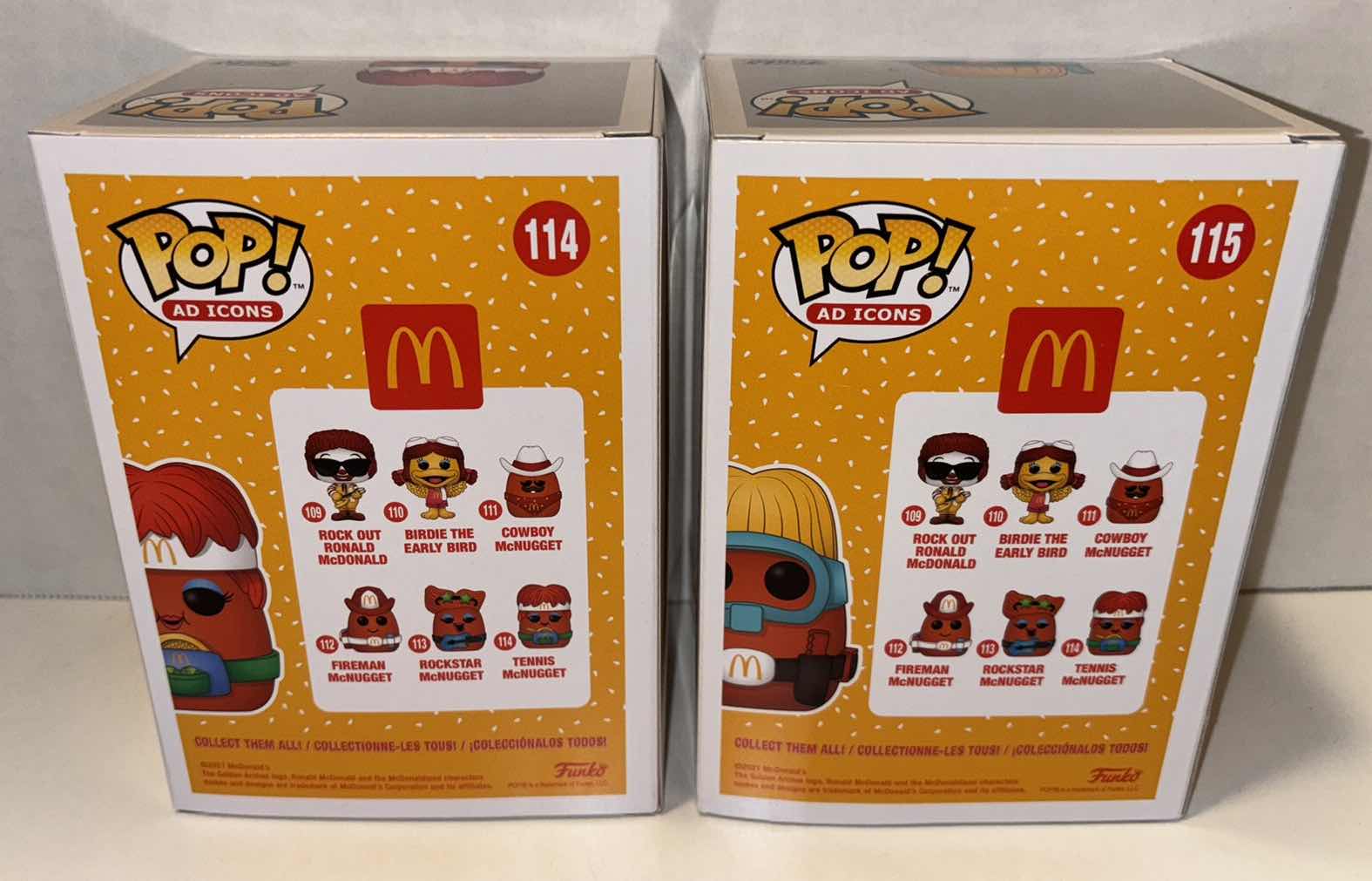 Photo 4 of NEW FUNKO POP! AD ICONS VINYL FIGURE, 2-PACK #114 TENNIS MCNUGGET & TARGET EXCLUSIVE #115 SCUBA MCNUGGET