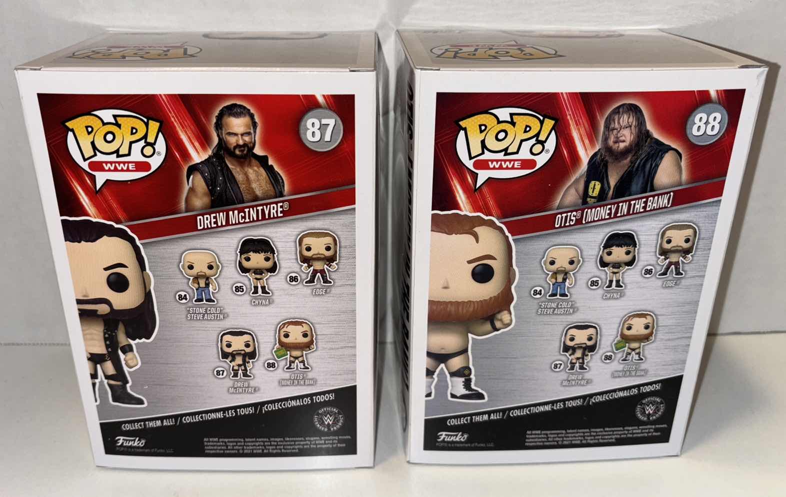 Photo 4 of NEW FUNKO POP! WWE VINYL FIGURE, 2-PACK #87 DREW MCINTYRE & #88 OTIS (MONEY IN THE BANK)