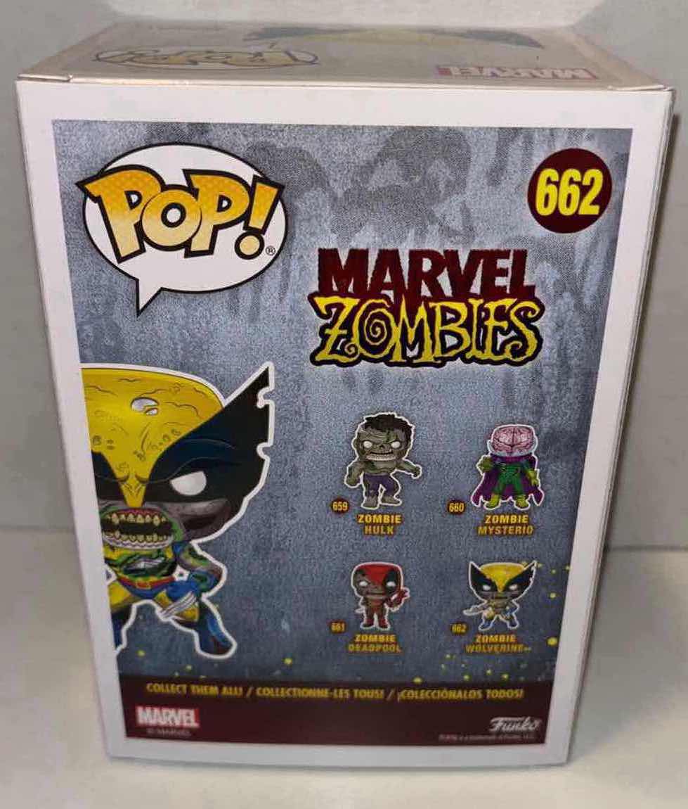 Photo 4 of NEW FUNKO POP! BOBBLE-HEAD VINYL FIGURE, 2-PACK MARVEL ZOMBIES #662 ZOMBIE WOLVERINE & POCKET POP! KEYCHAIN “ZOMBIE GAMBIT”