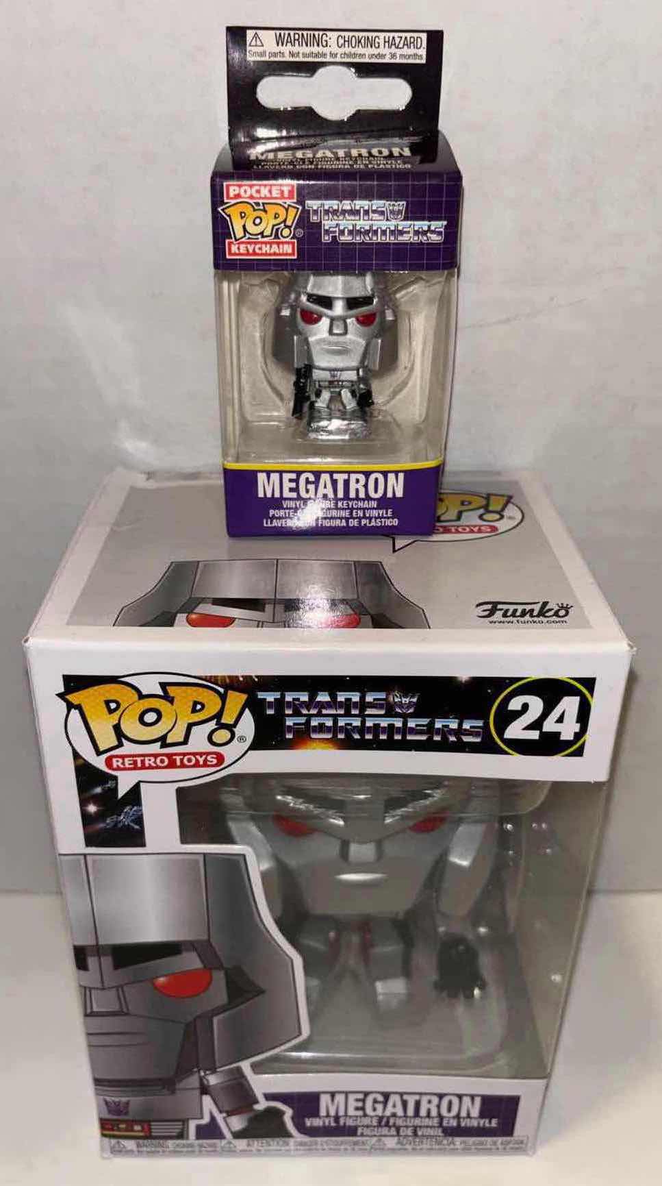 Photo 1 of NEW FUNKO POP! RETRO TOYS VINYL FIGURE, 2-PACK TRANSFORMERS #24 MEGATRON & POCKET POP! KEYCHAIN “MEGATRON”