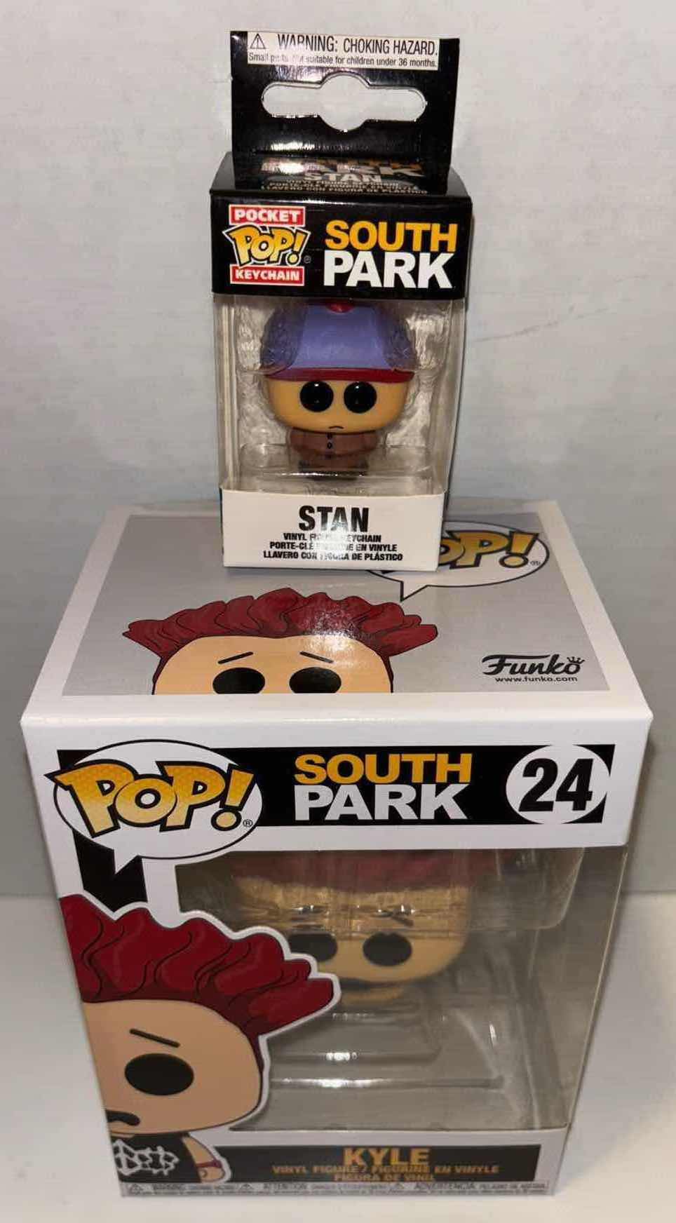 Photo 1 of NEW FUNKO POP! SOUTH PARK VINYL FIGURE, 2-PACK #24 KYLE & POCKET POP! KEYCHAIN “STAN”