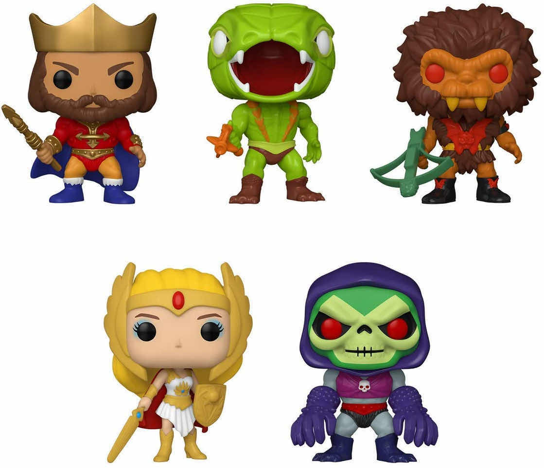 Photo 1 of NEW FUNKO POP! RETRO TOYS VINYL FIGURES, MASTERS OF THE UNIVERSE COMPLETE SET OF 5 (#38 #39 #40 #41 #42)