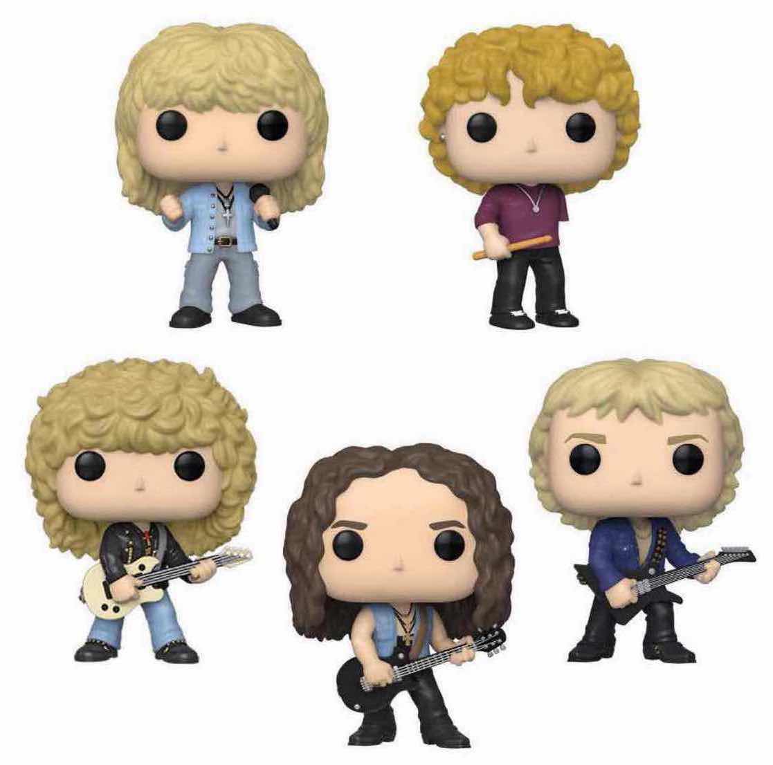 Photo 1 of NEW FUNKO POP! ROCKS VINYL FIGURES, DEF LEPPARD COMPLETE SET OF 5 (#147 #148 #149 #150 #151)