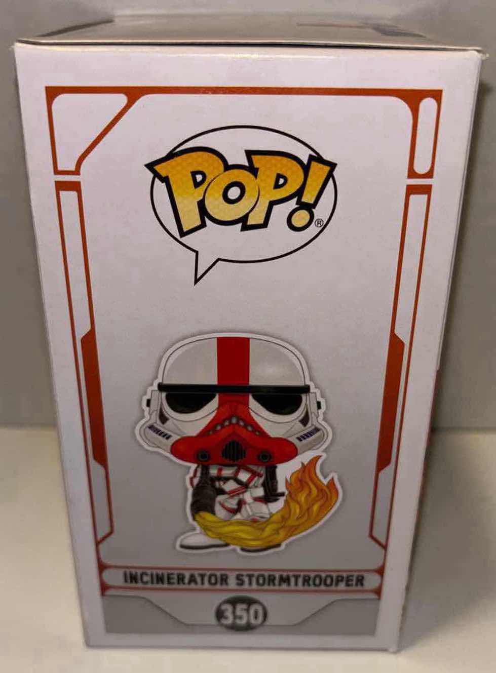 Photo 3 of NEW FUNKO POP! STAR WARS THE MANDALORIAN BOBBLE-HEAD VINYL FIGURE, #350 INCINERATOR STORMTROOPER