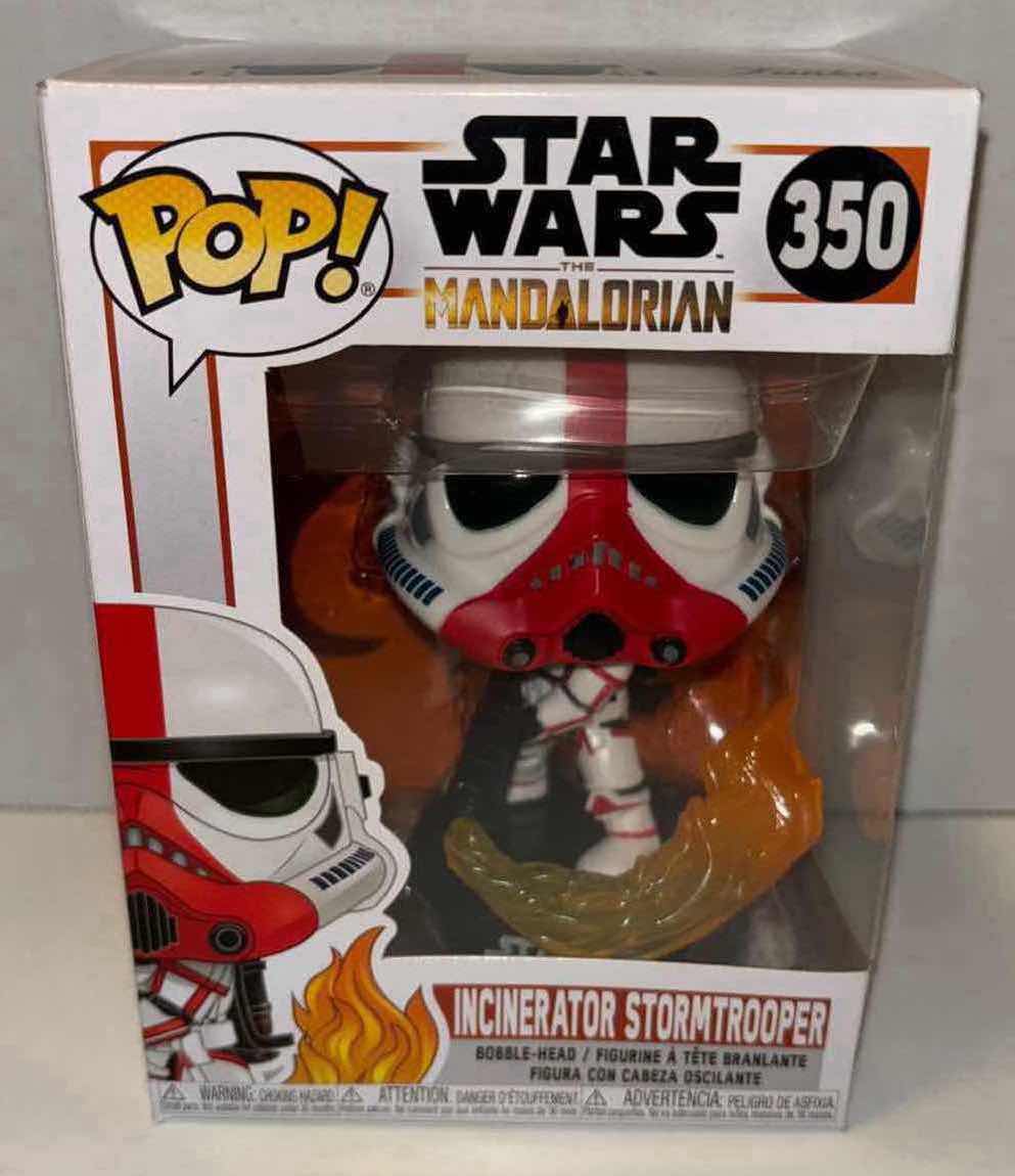 Photo 2 of NEW FUNKO POP! STAR WARS THE MANDALORIAN BOBBLE-HEAD VINYL FIGURE, #350 INCINERATOR STORMTROOPER