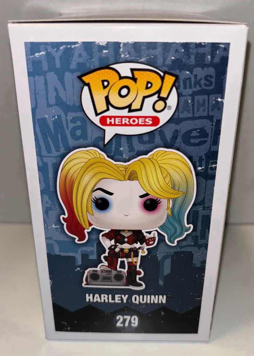 Photo 3 of NEW FUNKO POP! HEROES DC SUPER HEROES VINYL FIGURE, #279 HARLEY QUINN (PX PREVIEWS EXCLUSIVE)