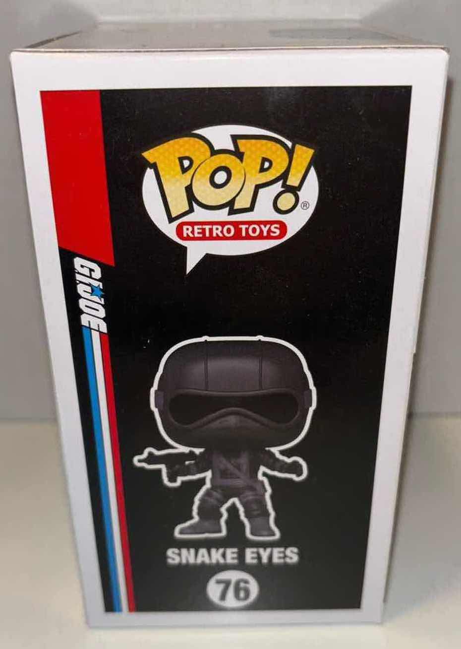 Photo 2 of NEW FUNKO POP! RETRO TOYS G.I. JOE VINYL FIGURE, #76 SNAKE EYES