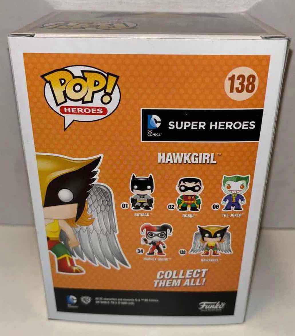 Photo 5 of NEW FUNKO POP! HEROES DC SUPER HEROES EXCLUSIVE DC COMICS LEGION OF COLLECTORS VINYL FIGURE, #138 HAWKGIRL