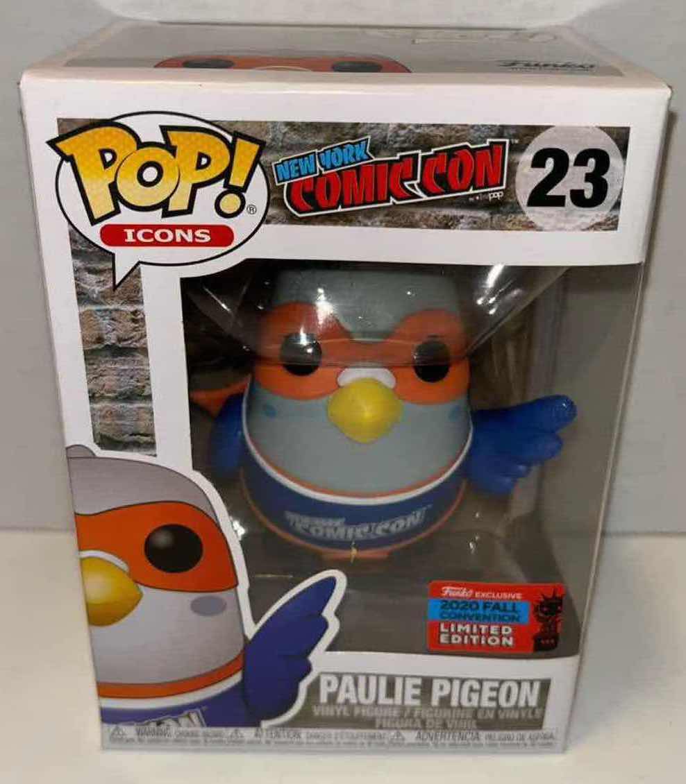 Photo 2 of NEW FUNKO POP! ICONS NEW YORK COMIC CON 2020 FALL CONVENTION LIMITED EDITION VINYL FIGURE,  #23 PAULIE PIGEON