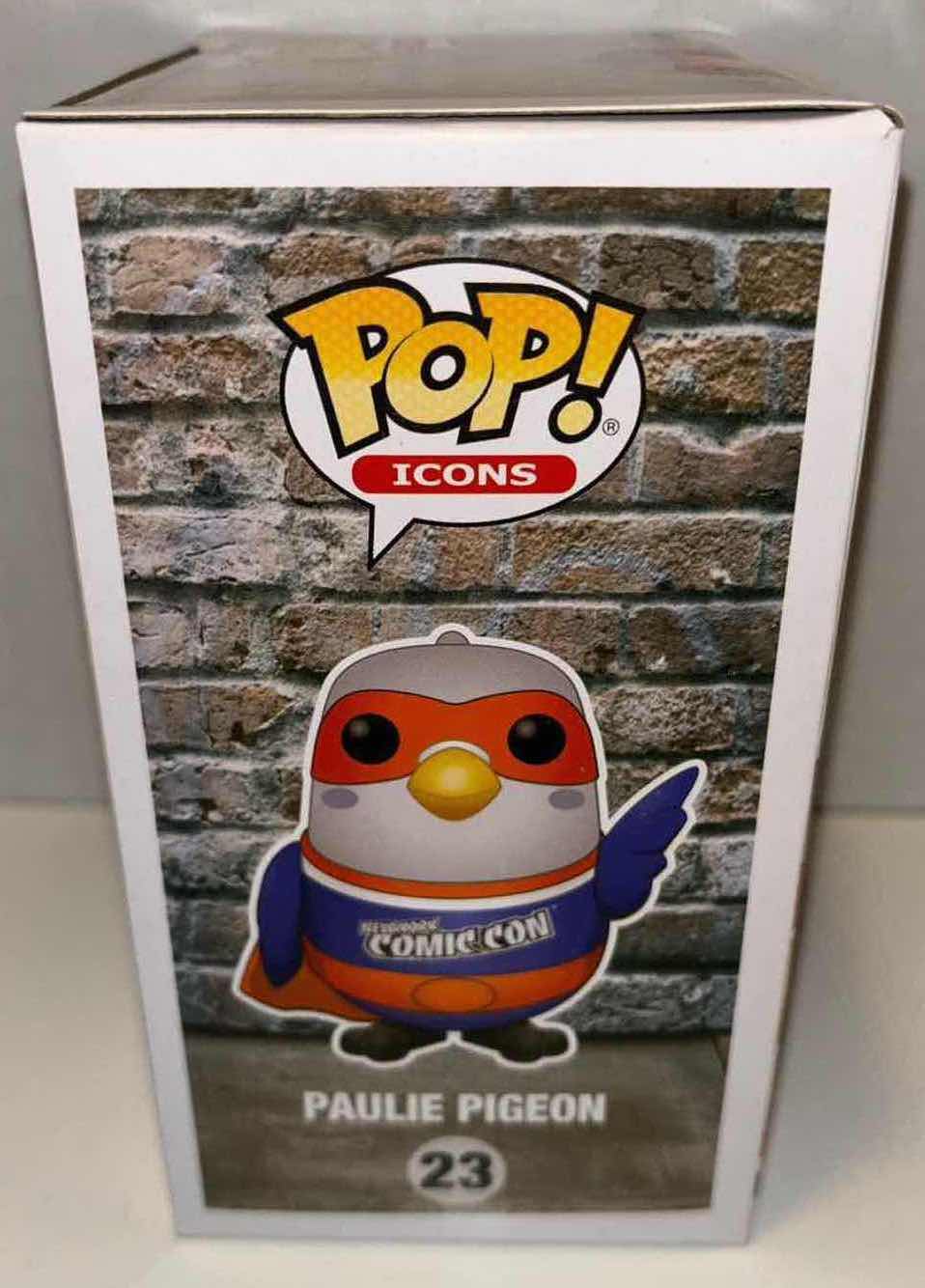 Photo 3 of NEW FUNKO POP! ICONS NEW YORK COMIC CON 2020 FALL CONVENTION LIMITED EDITION VINYL FIGURE,  #23 PAULIE PIGEON