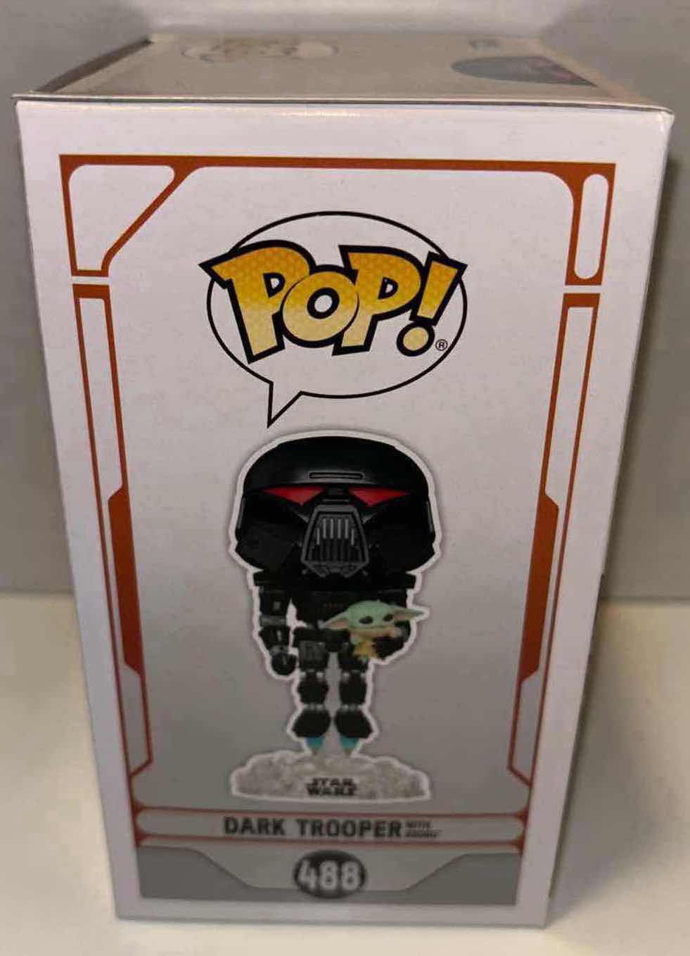 Photo 3 of NEW FUNKO POP! STAR WARS 2-PACK, #488 “DARK TROOPER W GROGU” ENTERTAINMENT EARTH EXCLUSIVE LIMITED EDITION GLOW IN THE DARK BOBBLE-HEAD FIGURE & “MOFF GIDEON” POCKET POP! KEYCHAIN