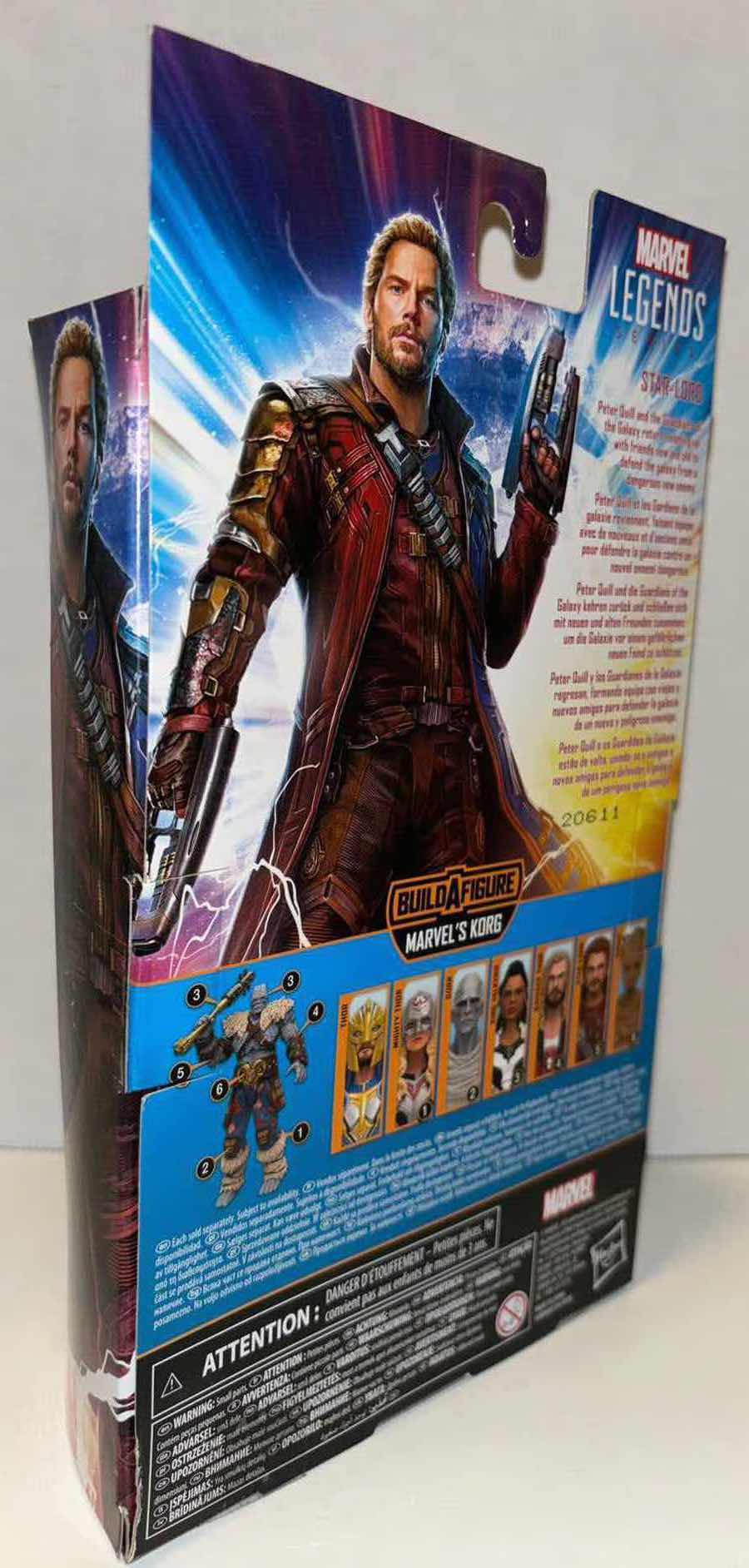 Photo 3 of NEW HASBRO MARVEL STUDIOS LEGENDS SERIES THOR LOVE AND THUNDER ACTION FIGURE & ACCESSORIES, “STAR-LORD”