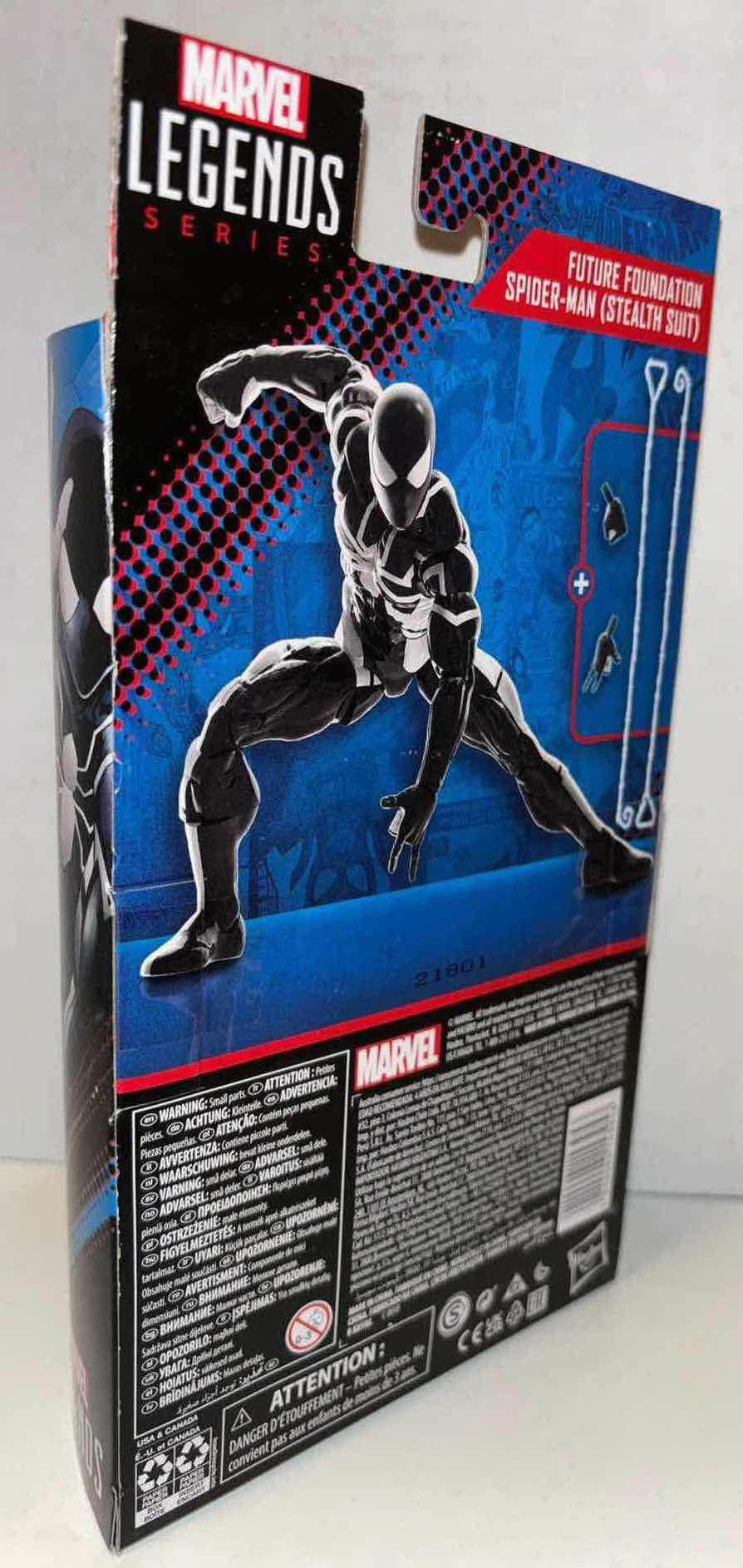 Photo 3 of NEW HASBRO MARVEL LEGENDS SERIES SPIDER-MAN 60 AMAZING YEARS ACTION FIGURE & ACCESSORIES, “FUTURE FOUNDATION SPIDER-MAN (STEALTH SUIT)”