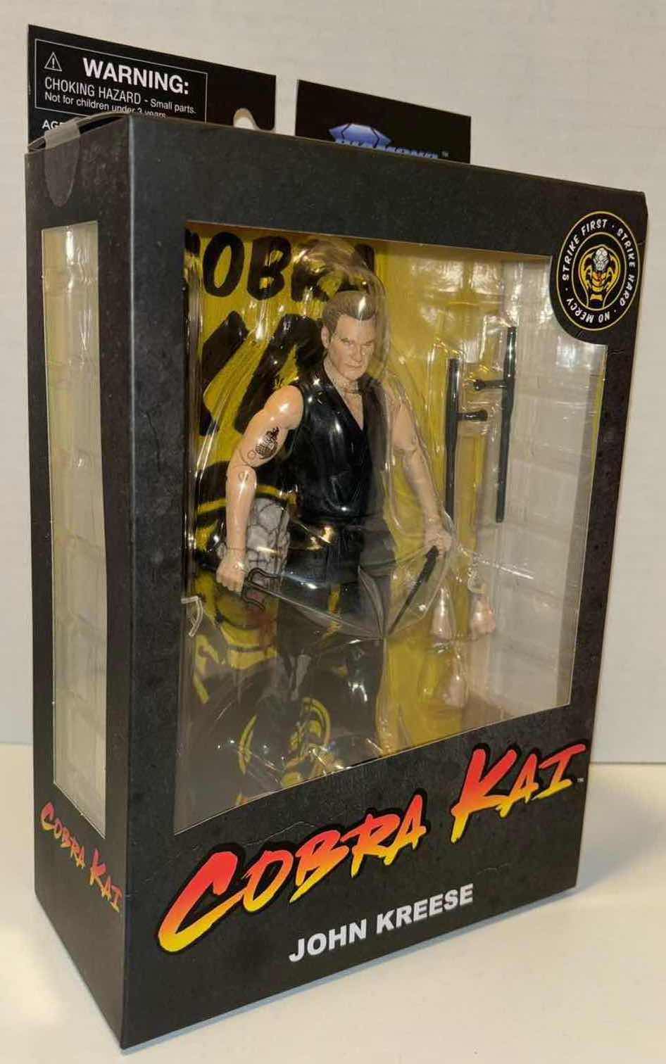 Photo 1 of NEW DIAMOND SELECTS TOYS COBRA KAI SERIES 1 ACTION FIGURE & ACCESSORIES “JOHN KREESE”