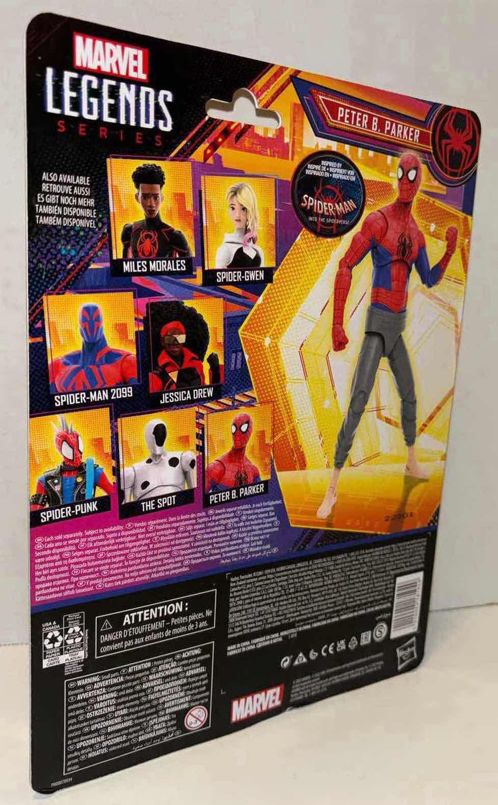 Photo 2 of NEW HASBRO MARVEL LEGENDS SERIES SPIDER-MAN ACROSS THE SPIDER-VERSE PART ONE ACTION FIGURE & ACCESSORIES “PETER B. PARKER”