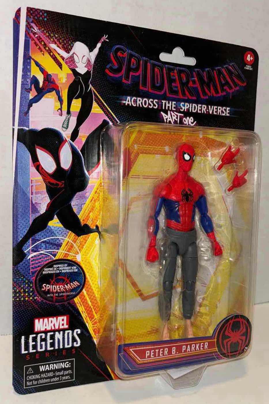 Photo 1 of NEW HASBRO MARVEL LEGENDS SERIES SPIDER-MAN ACROSS THE SPIDER-VERSE PART ONE ACTION FIGURE & ACCESSORIES “PETER B. PARKER”