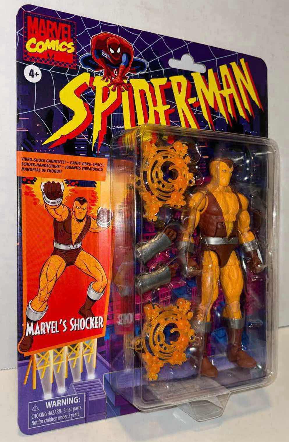 Photo 1 of NEW HASBRO MARVEL COMICS RETRO SPIDER-MAN ACTION FIGURE & ACCESSORIES “MARVEL’S SHOCKER”