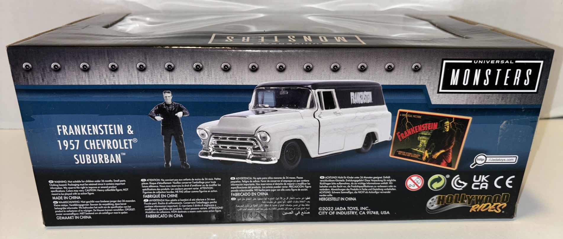 Photo 4 of NEW JADA TOYS UNIVERSAL MONSTER DIE-CAST VEHICLE & FIGURE “FRANKENSTEIN & 1957 CHEVROLET SUBURBAN”