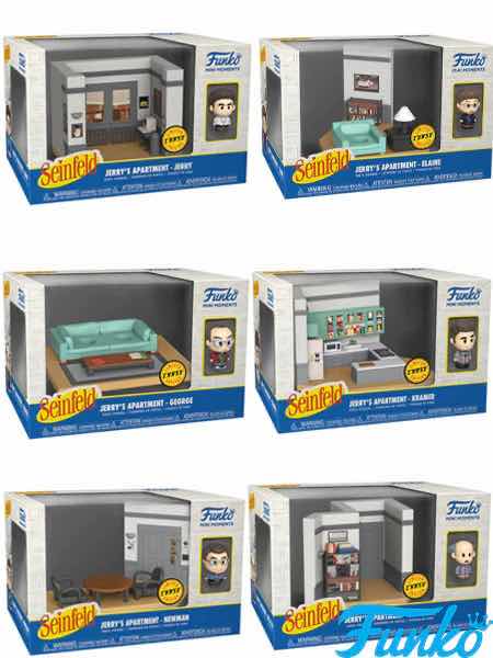 Photo 1 of NEW FUNKO MINI MOMENTS SEINFELD JERRY’S APARTMENT VINYL FIGURES & PLAYSETS, SET OF 6